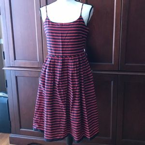 Stripped Red and Navy Blue J. Crew  dress